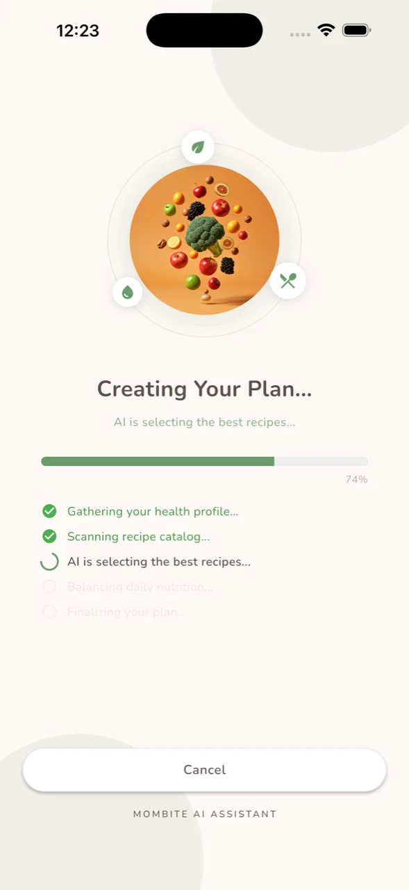 AI builds your meal plan